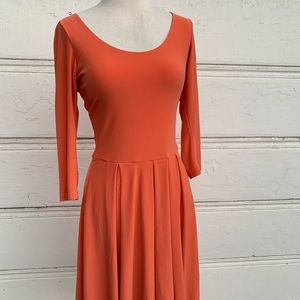 Bhatti Paris Bright Orange Dress